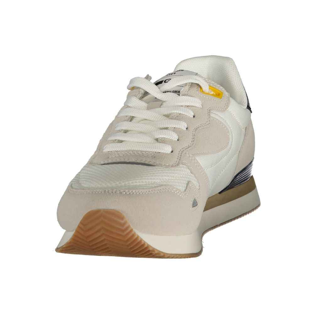 Gas White Polyester Athletic Sneakers