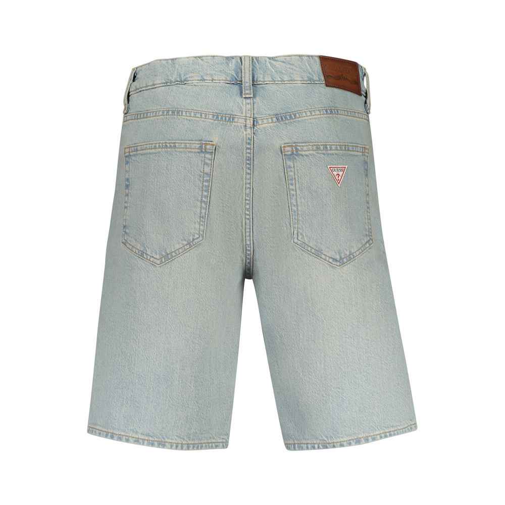 Guess Jeans Azzurro Cotton Men's Bermuda Shorts