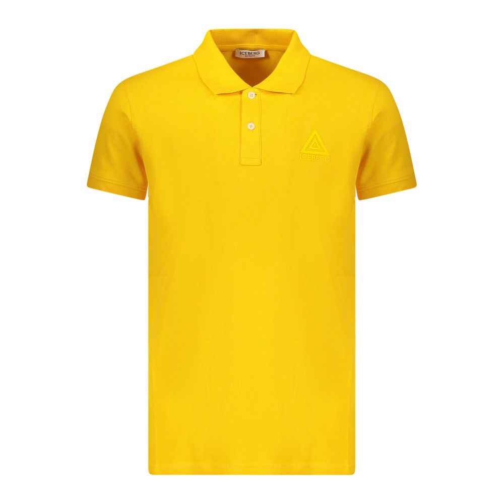 Iceberg Yellow Cotton Mens Polo Shirt