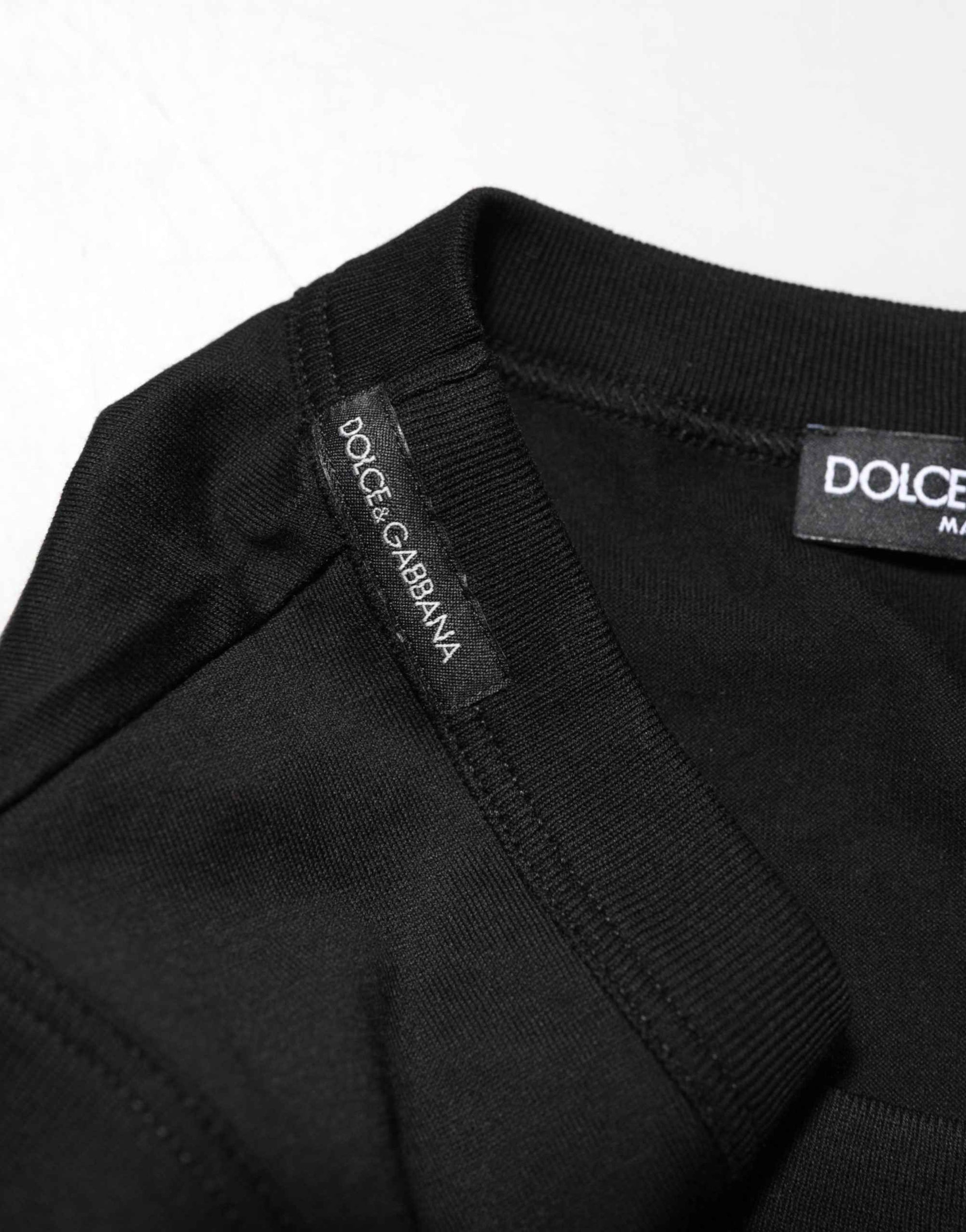 Dolce & Gabbana Black Cotton Sleeveless Men Tank Top T-shirt