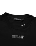 Dolce & Gabbana Black Statement Cotton Crew Neck Men T-shirt