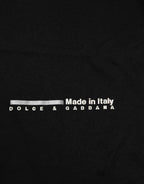 Dolce & Gabbana Black Statement Cotton Crew Neck Men T-shirt