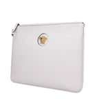 Versace White Leather Clutch Bag