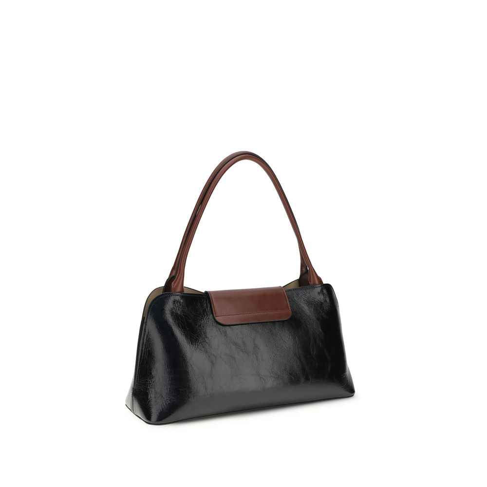 Versace Black Calf Leather Bos Taurus Shoulder Bag
