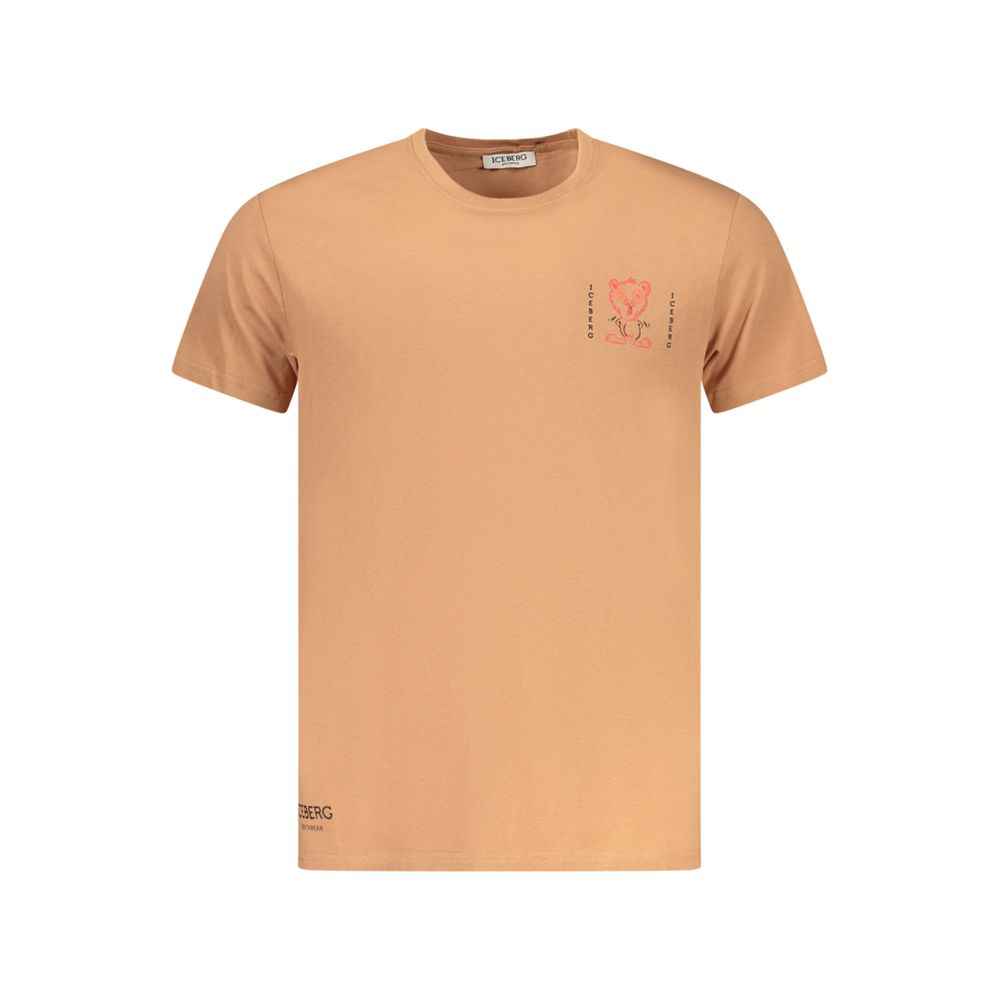 Iceberg Marrone Cotton Men T-Shirt