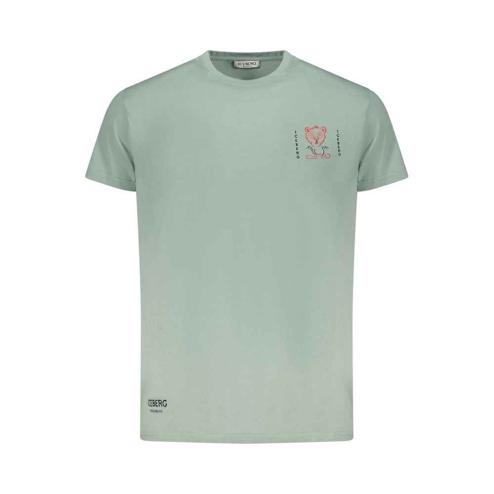 Iceberg Verde Cotton Men T-Shirt