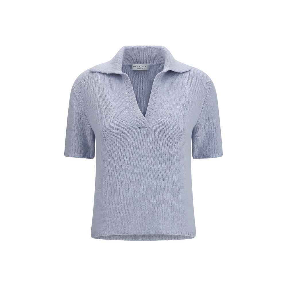 Gabriela Hearst Blue Cashmere Polo Shirt