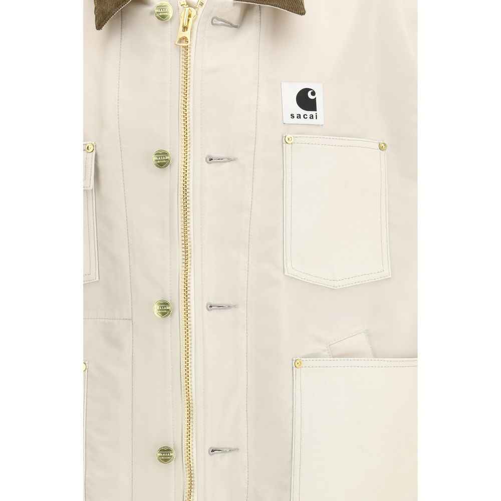 Sacai Beige Cotton Bomber