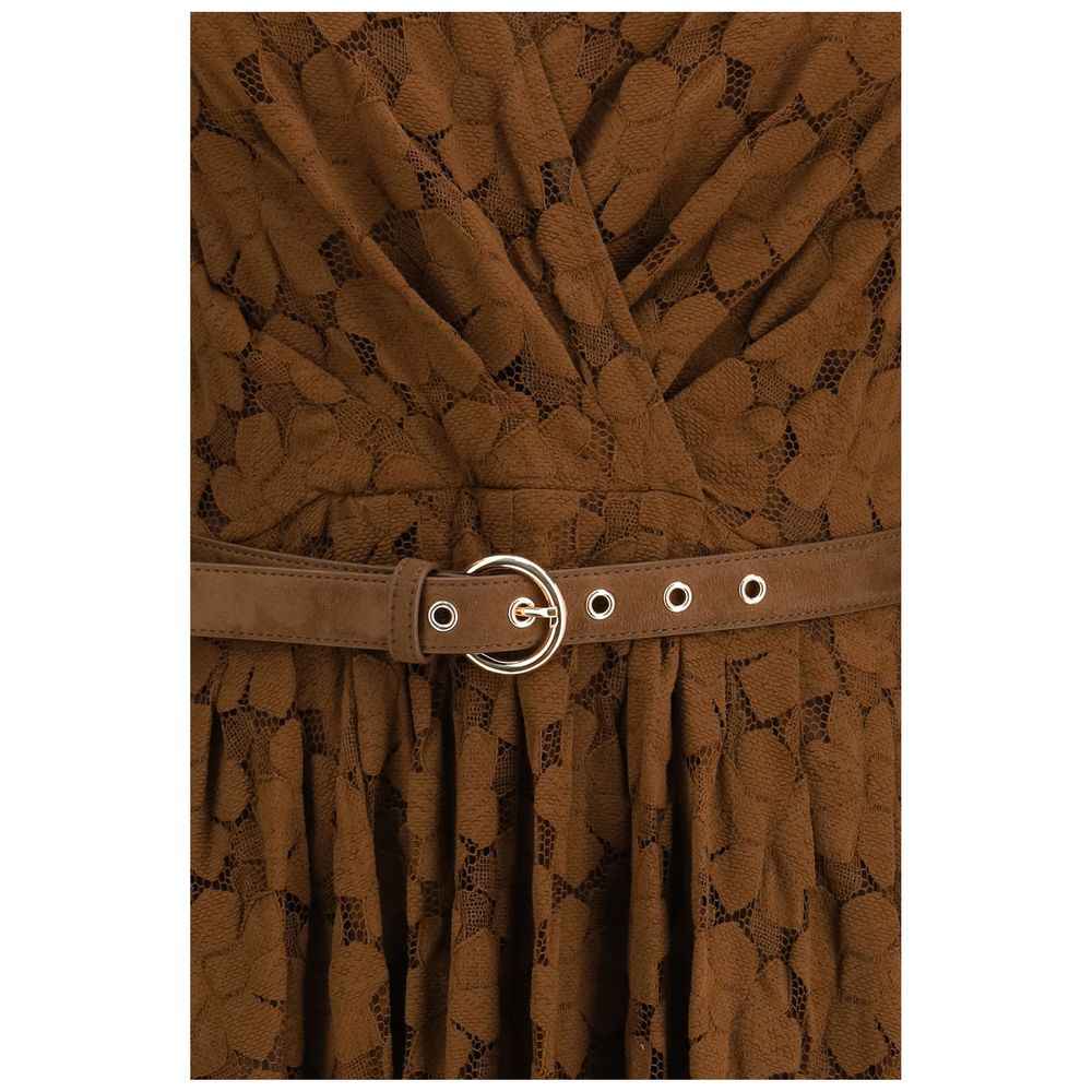 Max Mara Brown Polyamide Cocktail Dress