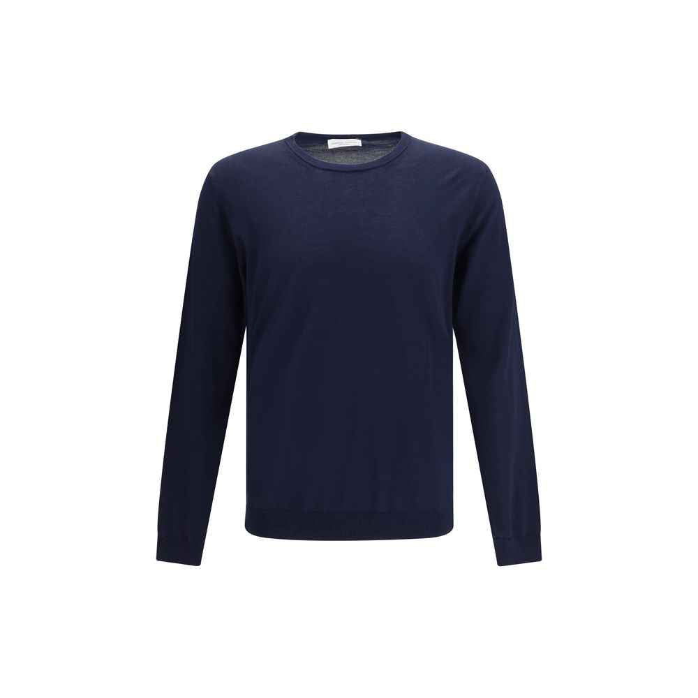 Roberto Collina Blue Cotton Sweatshirt