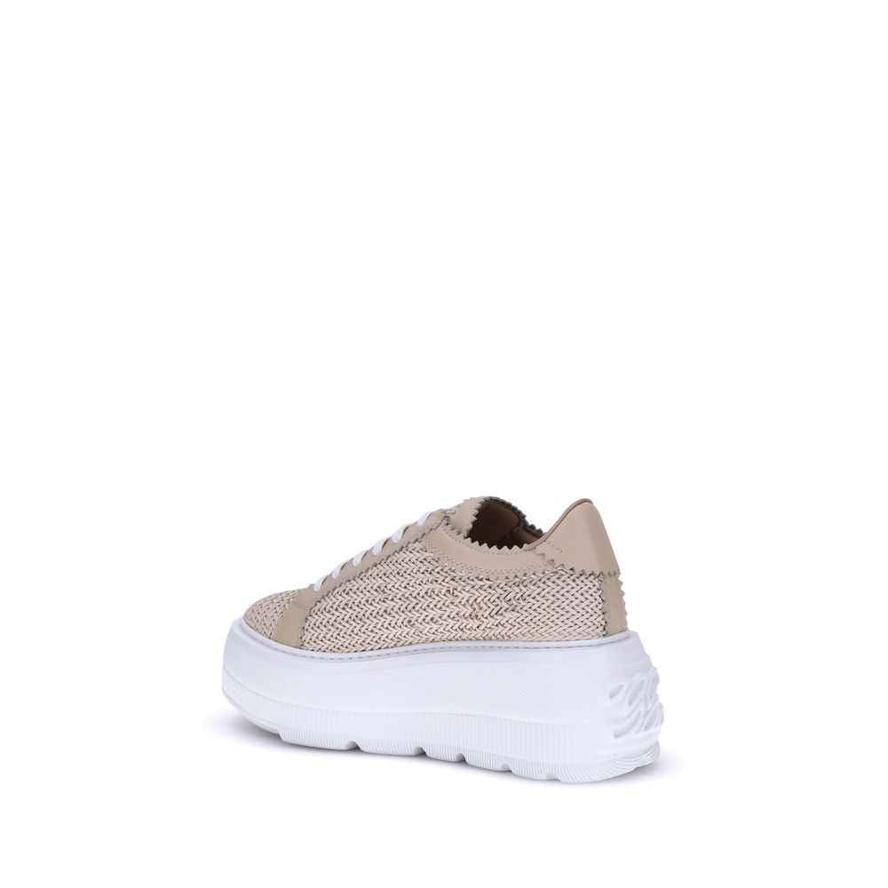 Casadei Beige Other Fibres Chunky Sneakers