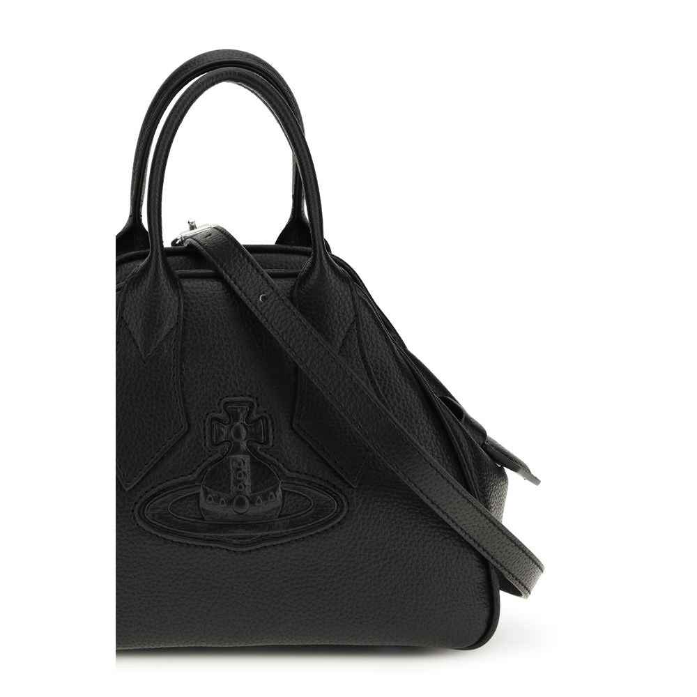 Vivienne Westwood Black Calf Leather Bos Taurus Shoulder Bag