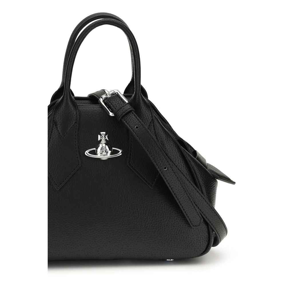 Vivienne Westwood Black Calf Leather Bos Taurus Shoulder Bag