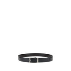 Ferragamo Black Calf Leather Bos Taurus Regular Belt