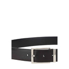Ferragamo Black Calf Leather Bos Taurus Regular Belt