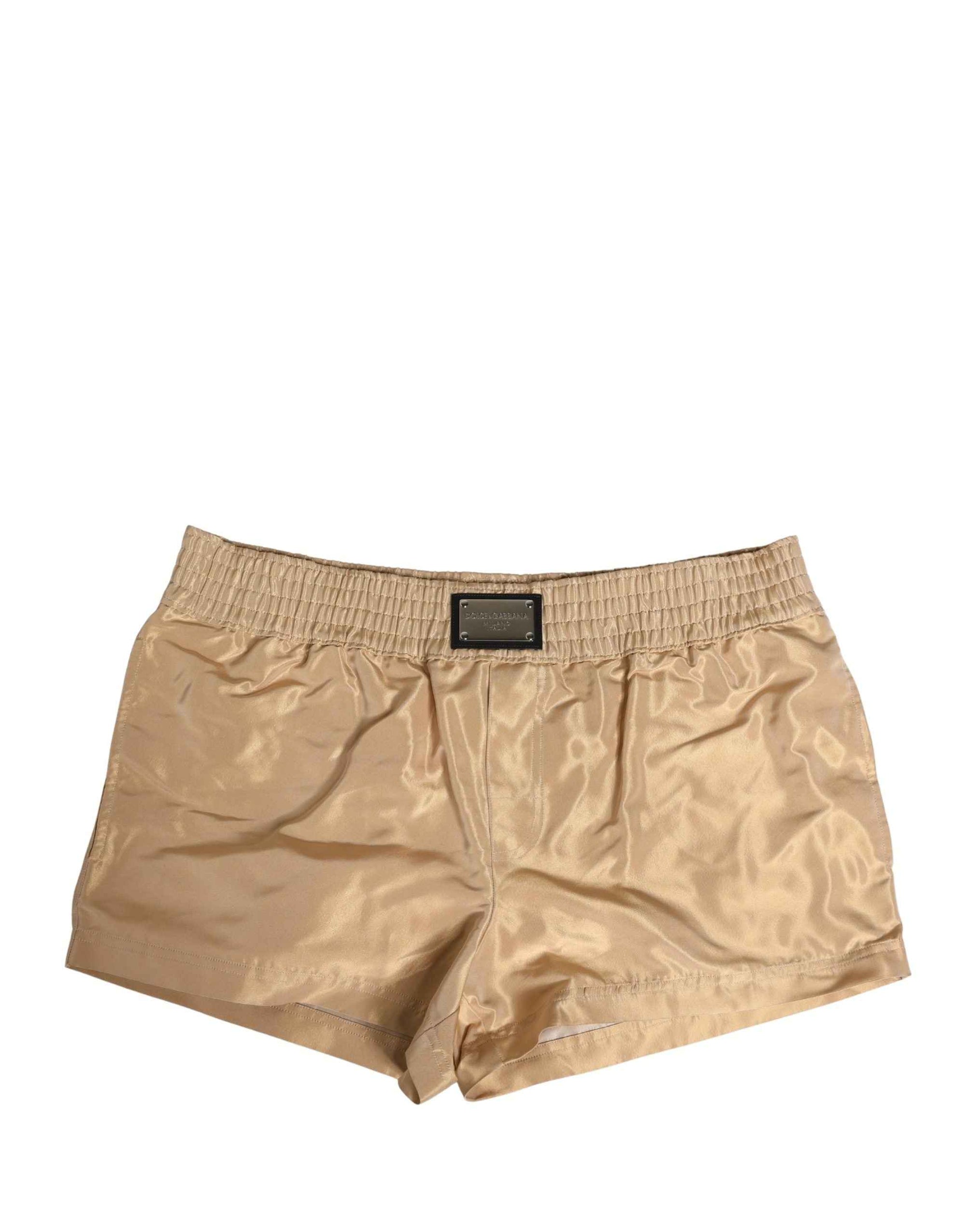 Dolce & Gabbana Beige Polyester Men Boxer Shorts Underwear