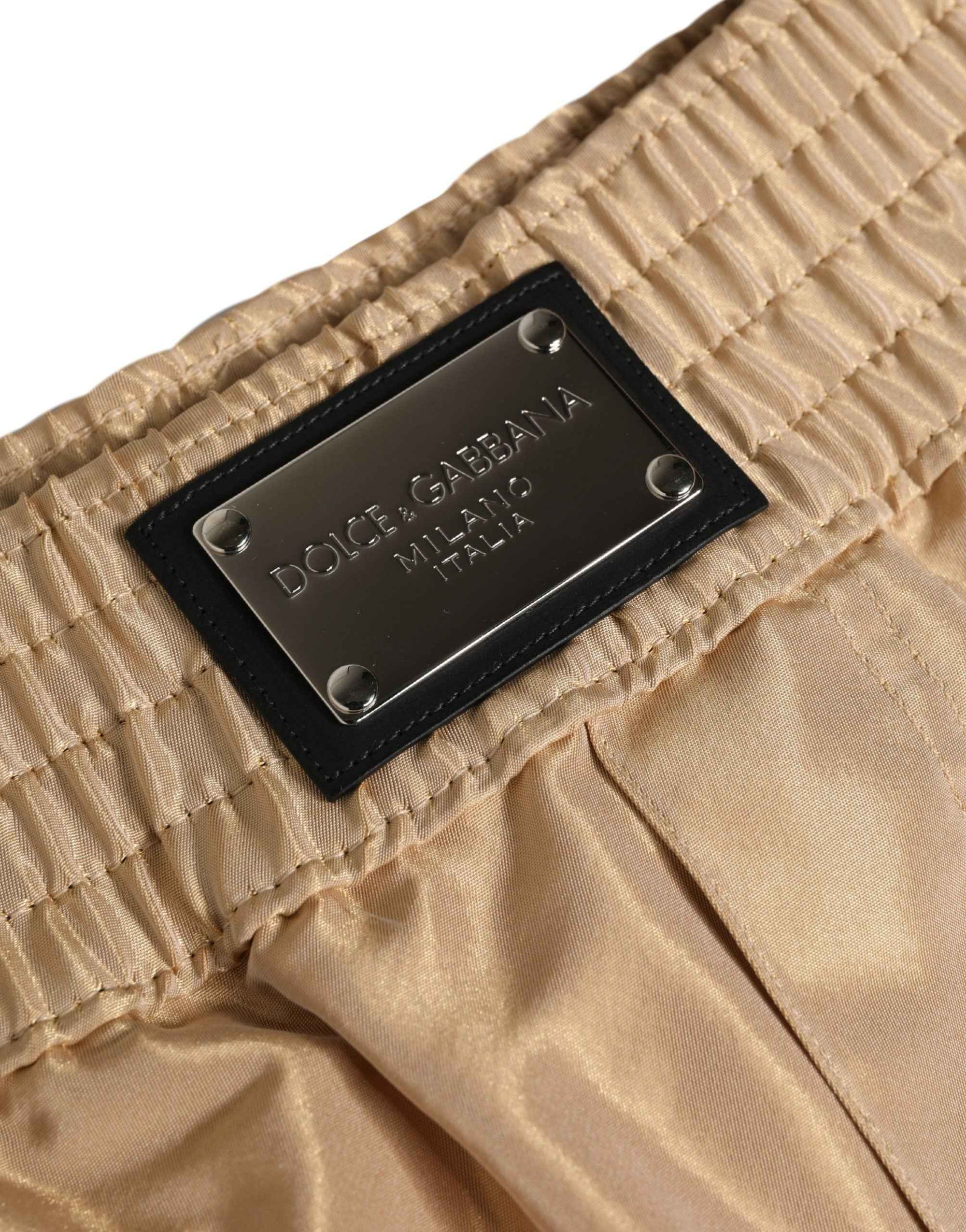 Dolce & Gabbana Beige Polyester Men Boxer Shorts Underwear