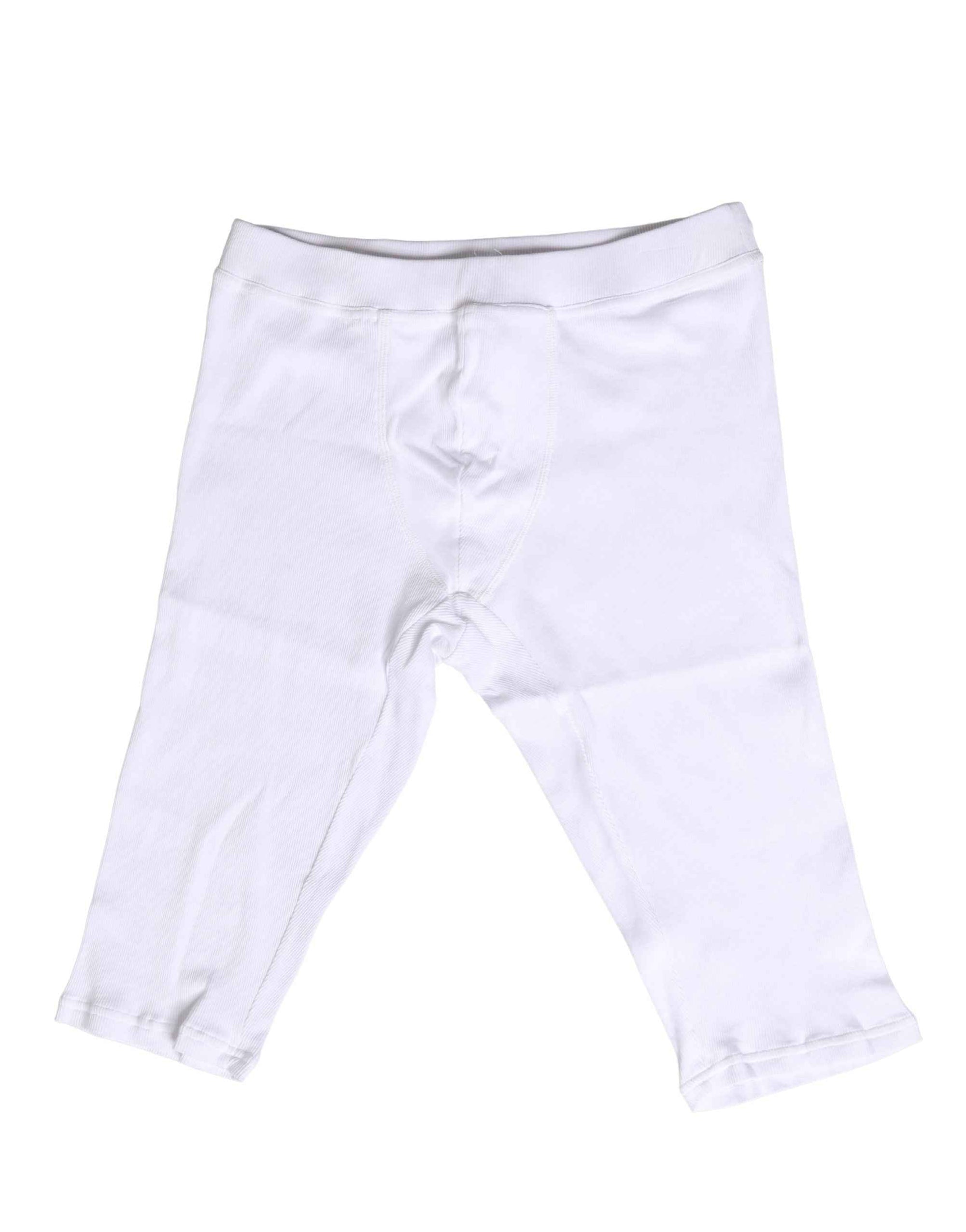 Dolce & Gabbana White Cotton Short Johns Men Pants Underwear