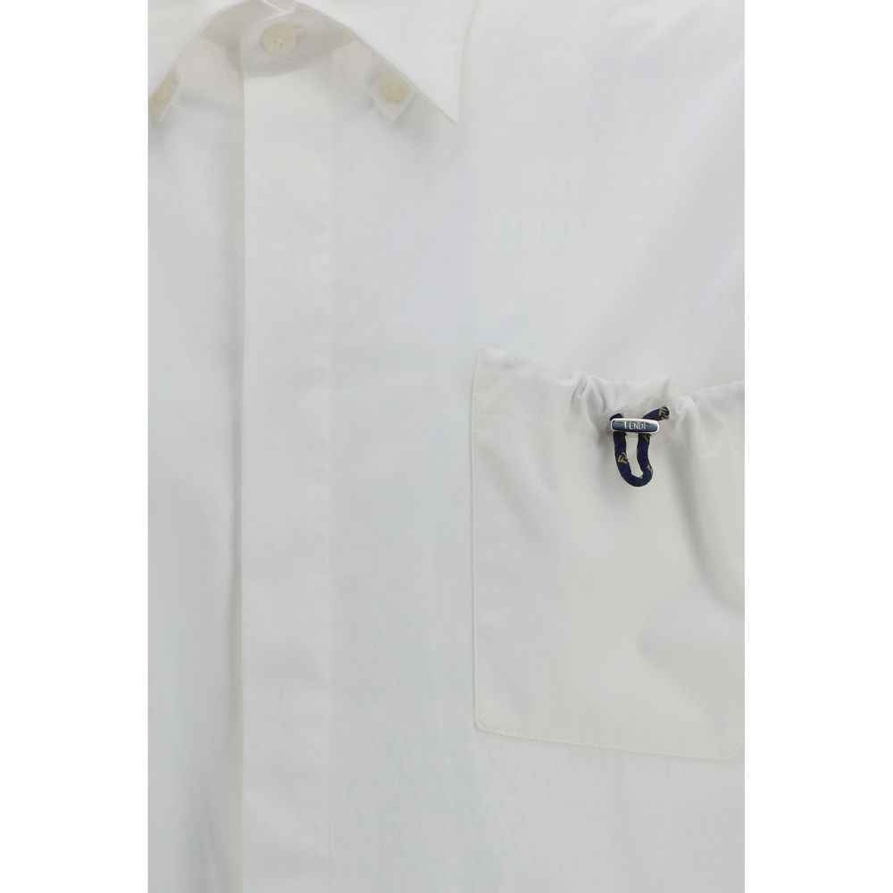 Fendi White Cotton Shortsleeve Shirt