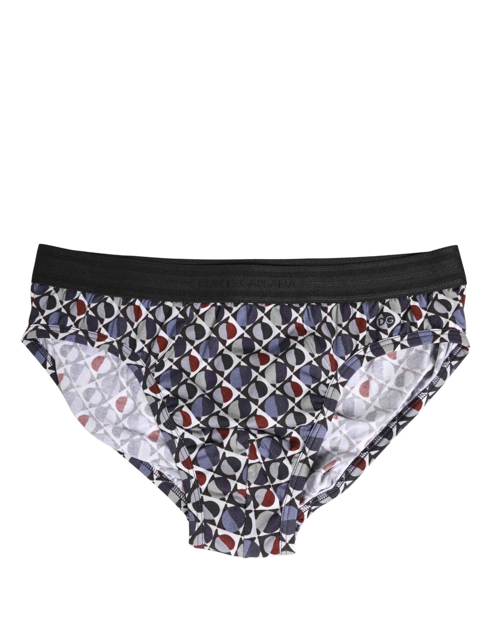 Dolce & Gabbana Multicolor Patterned Men Midi Brief Underwear