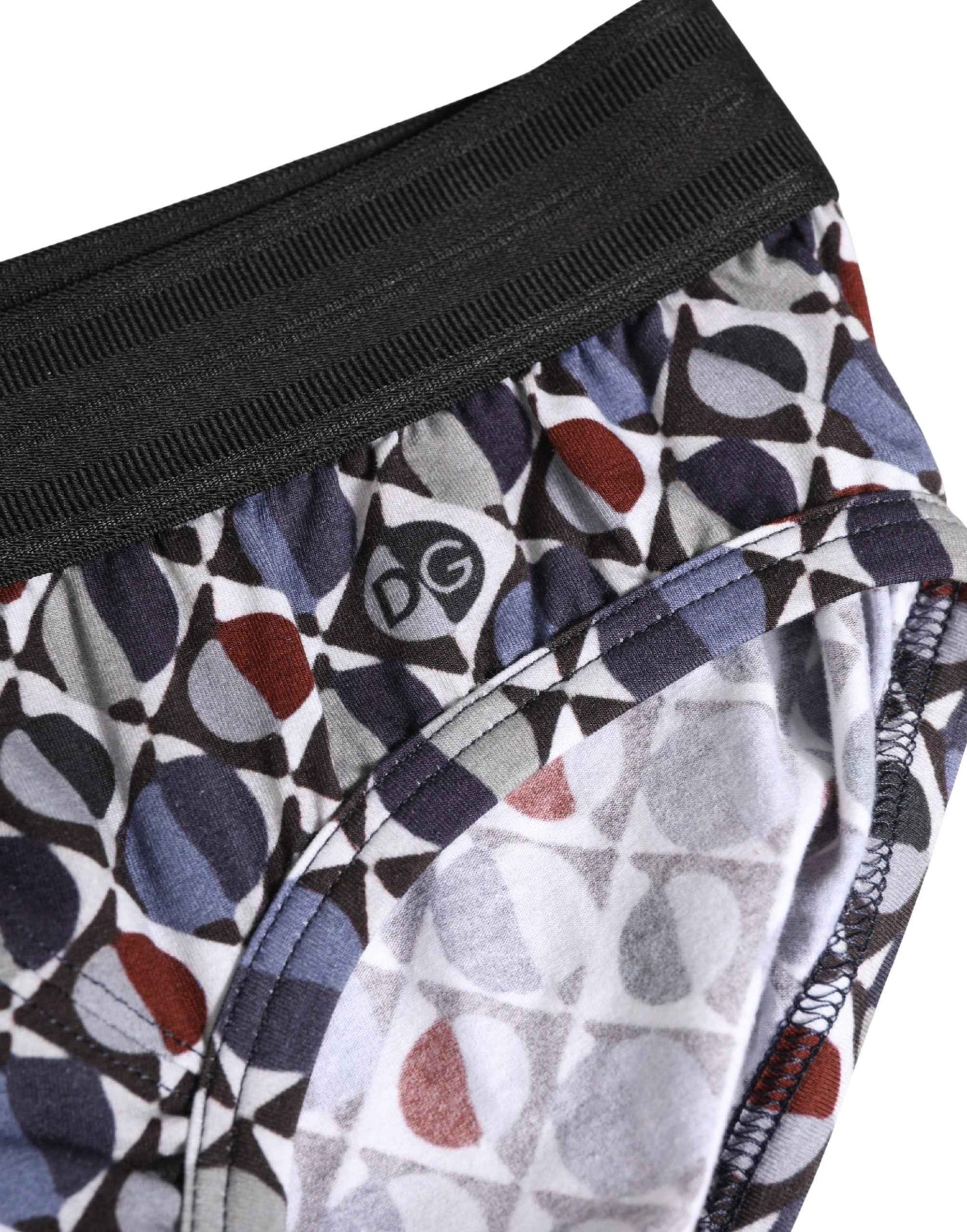 Dolce & Gabbana Multicolor Patterned Men Midi Brief Underwear