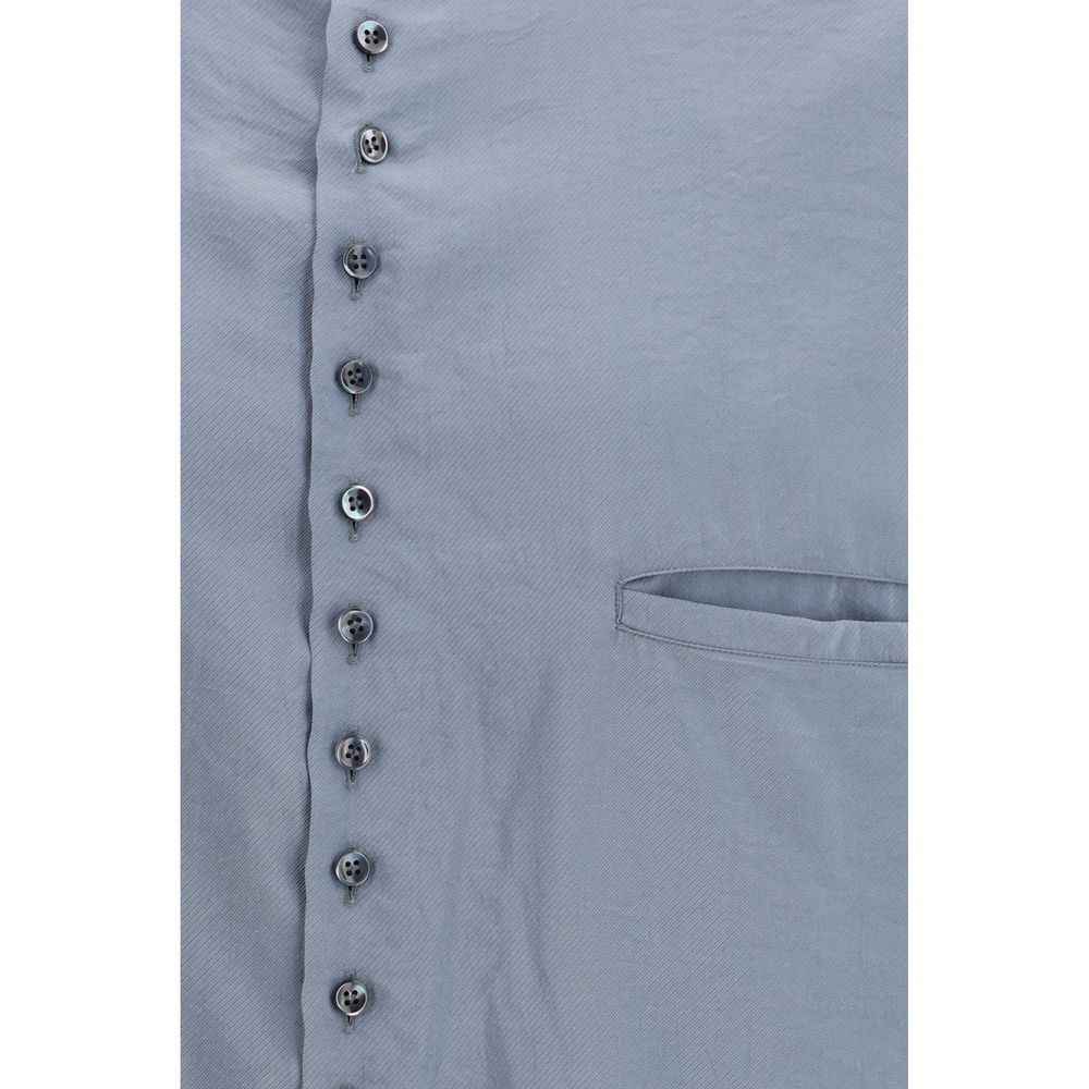 Giorgio Armani Gray Silk Shirt