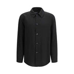 Giorgio Armani Black Viscose Dress Shirt