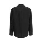 Giorgio Armani Black Viscose Dress Shirt