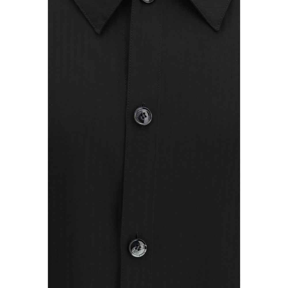 Giorgio Armani Black Viscose Dress Shirt