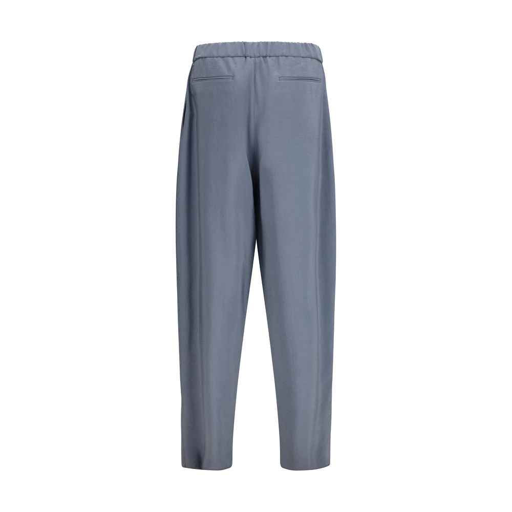 Giorgio Armani Gray Silk Casual Pants