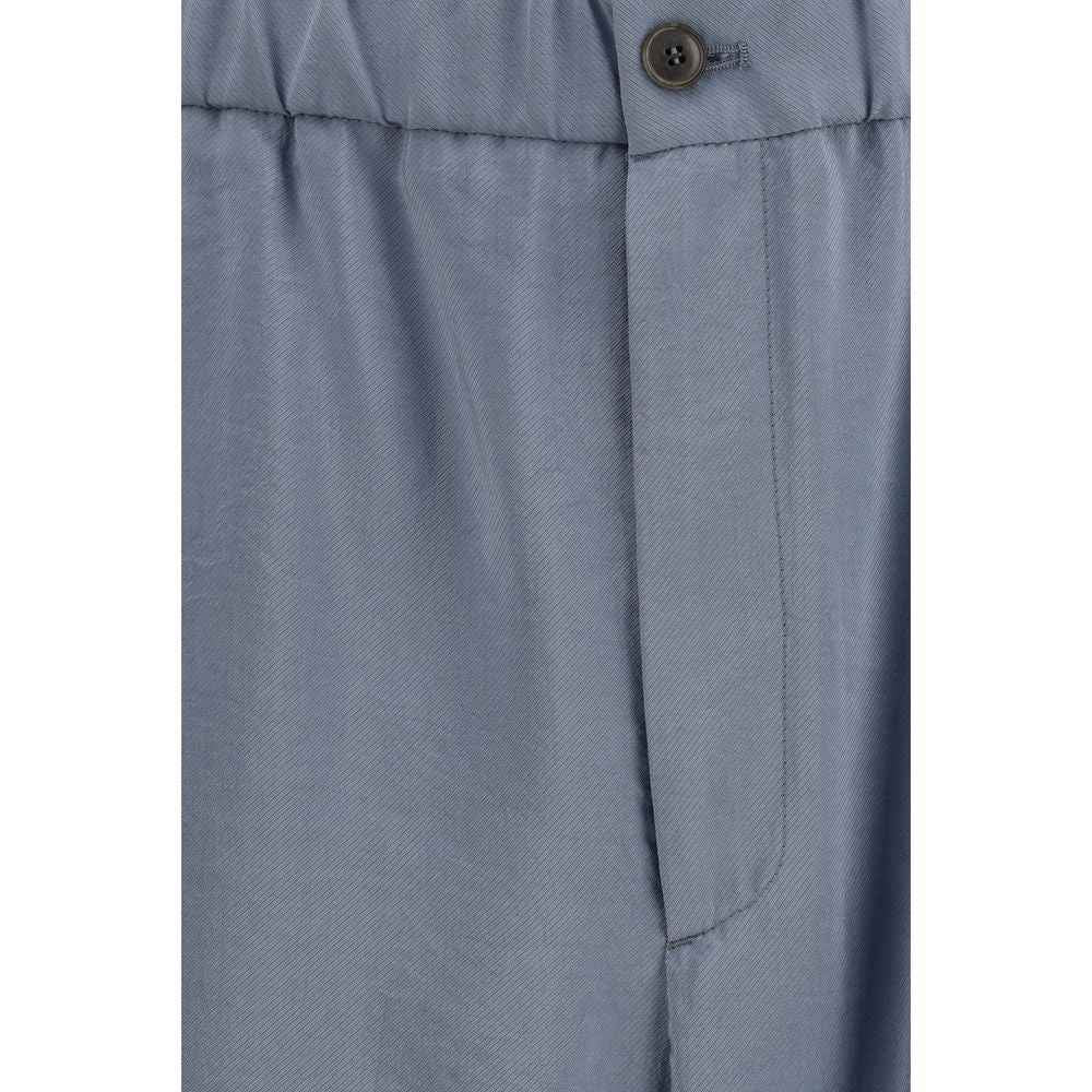 Giorgio Armani Gray Silk Casual Pants