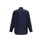 Giorgio Armani Blue Silk Dress Shirt