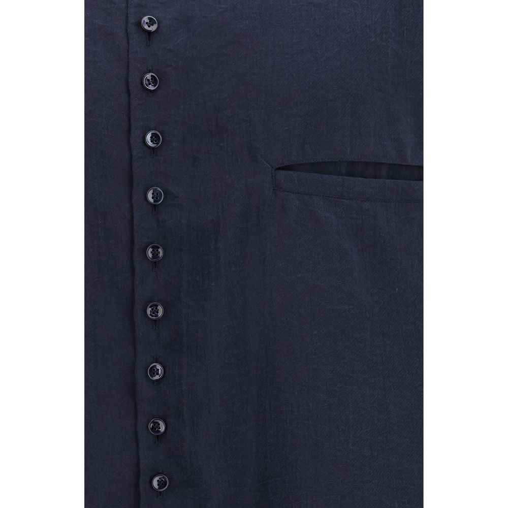 Giorgio Armani Blue Silk Dress Shirt
