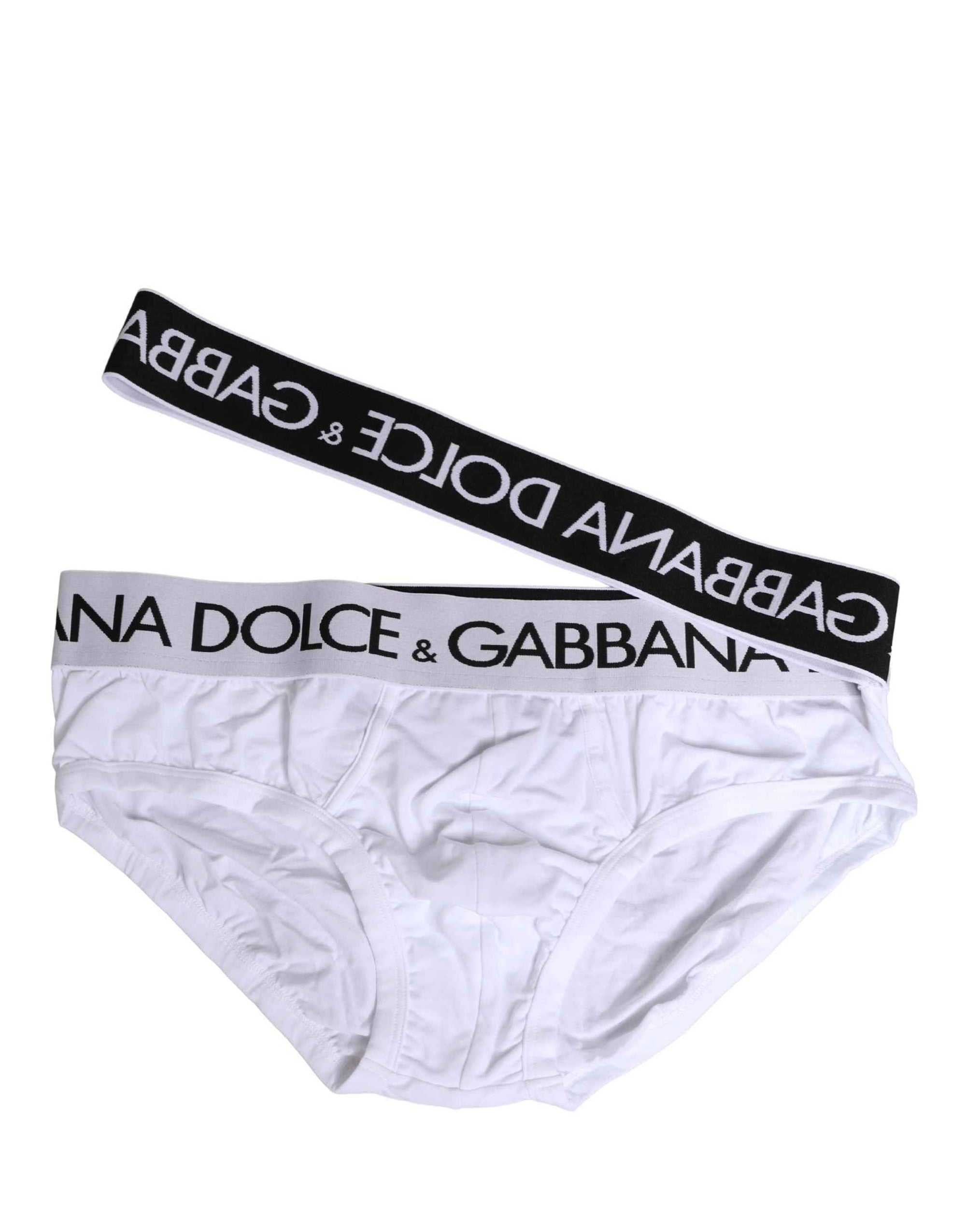Dolce & Gabbana White Cotton Stretch Brando Brief Underwear