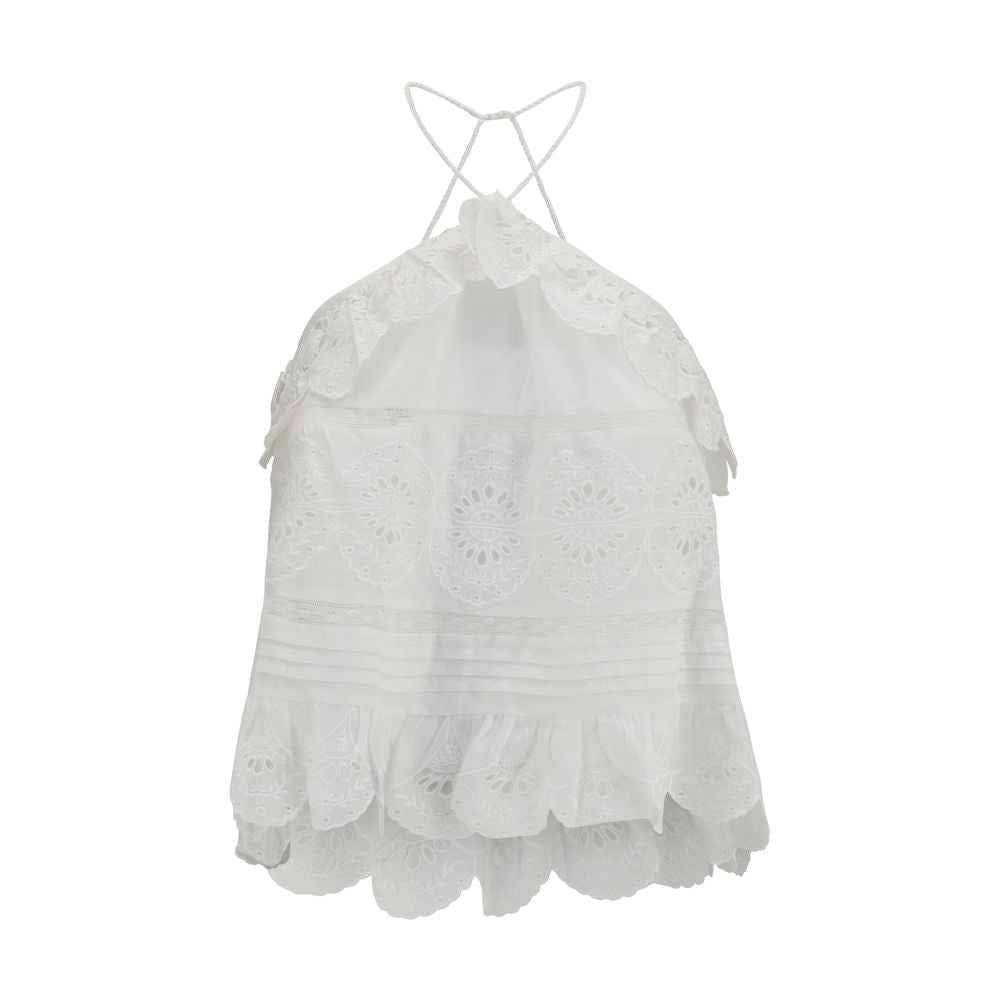 Marant Etoile White Polyester Sleeveles T-Shirt