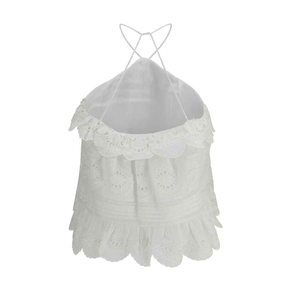 Marant Etoile White Polyester Sleeveles T-Shirt
