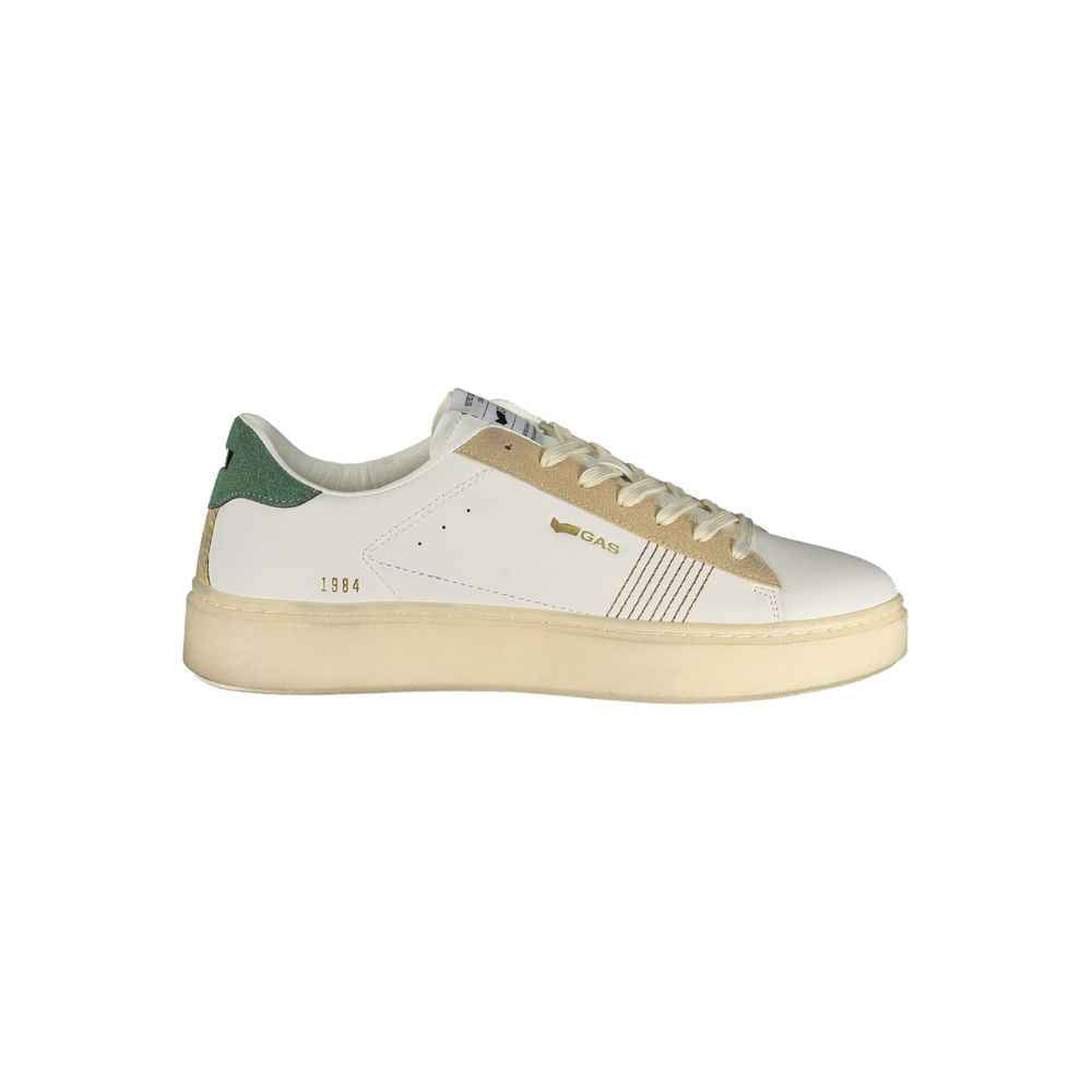 Gas White Polyester Athletic Sneakers