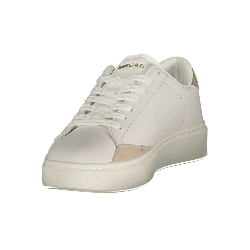 Gas White Polyester Athletic Sneakers
