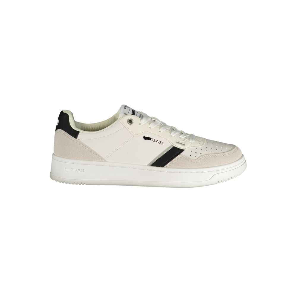 Gas White Polyester Athletic Sneakers