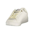 Gas White Polyester Athletic Sneakers
