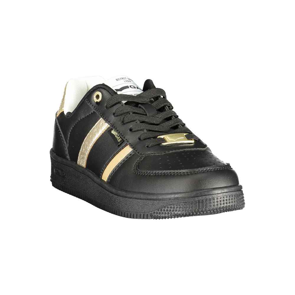 Gas Black Polyester Athletic Sneakers