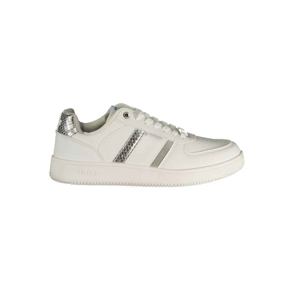 Gas White Polyester Athletic Sneakers