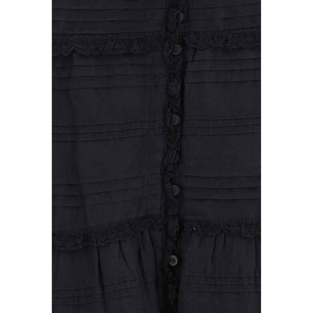 Marant Etoile Black Viscose Long Skirt