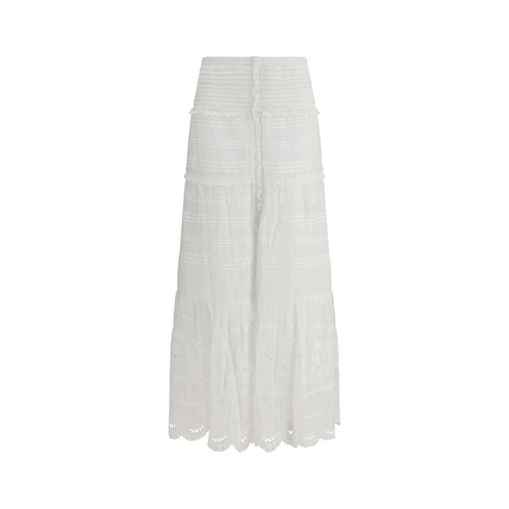 Marant Etoile White Viscose Long Skirt