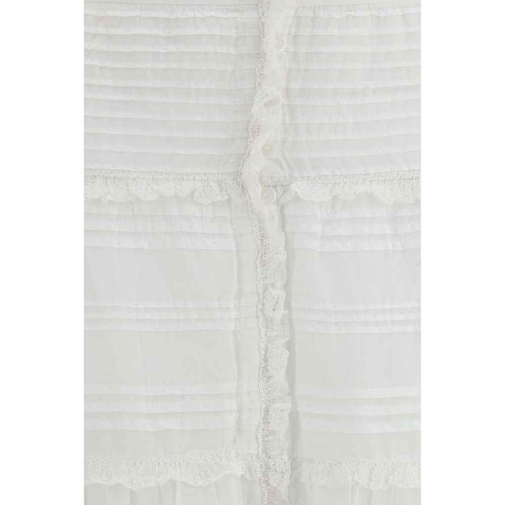 Marant Etoile White Viscose Long Skirt
