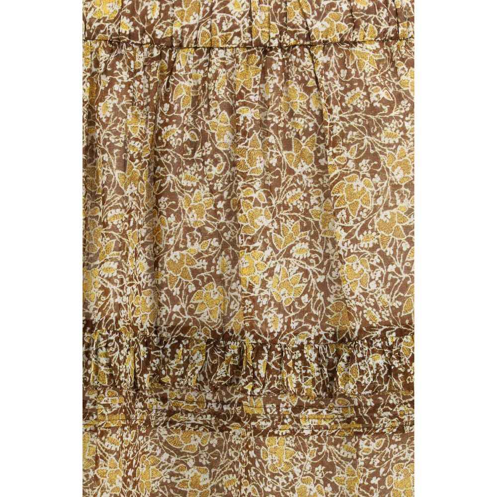 Marant Etoile Bicolor Cotton Long Skirt