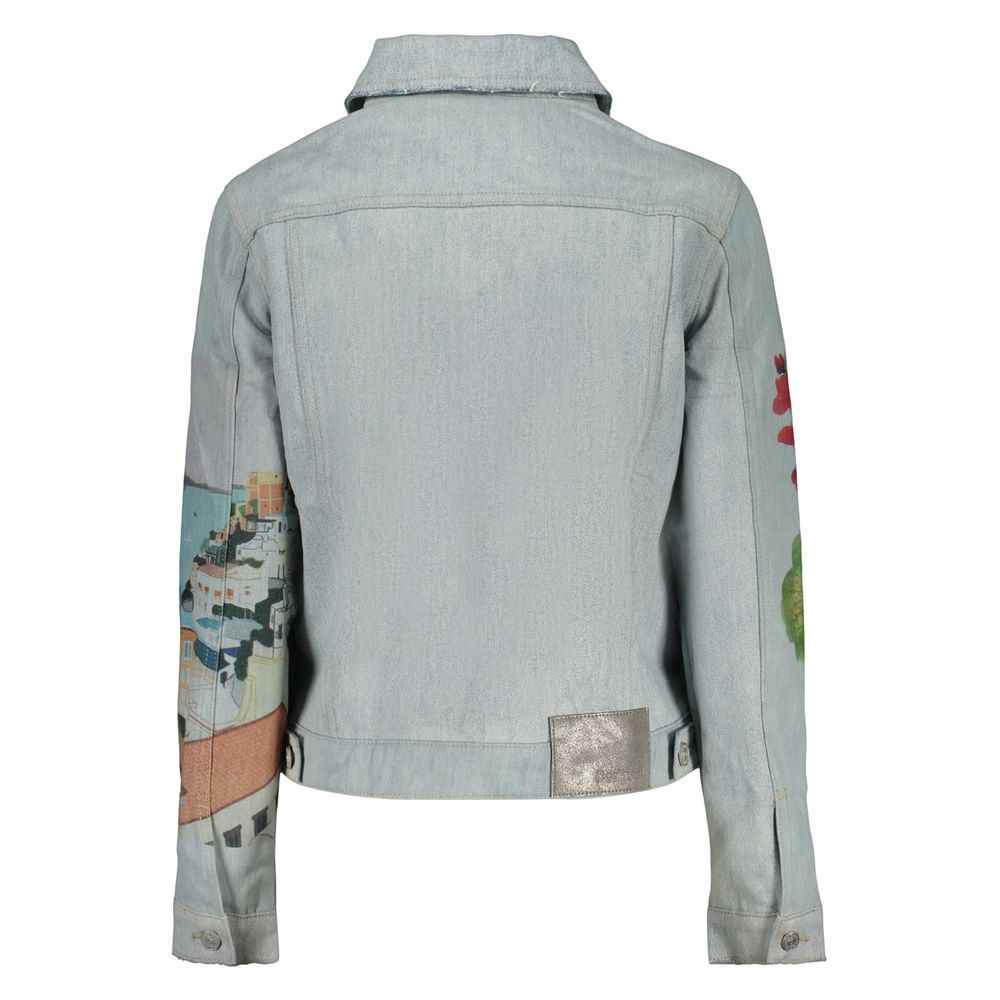 Desigual Azzurro Cotton Women Jacket