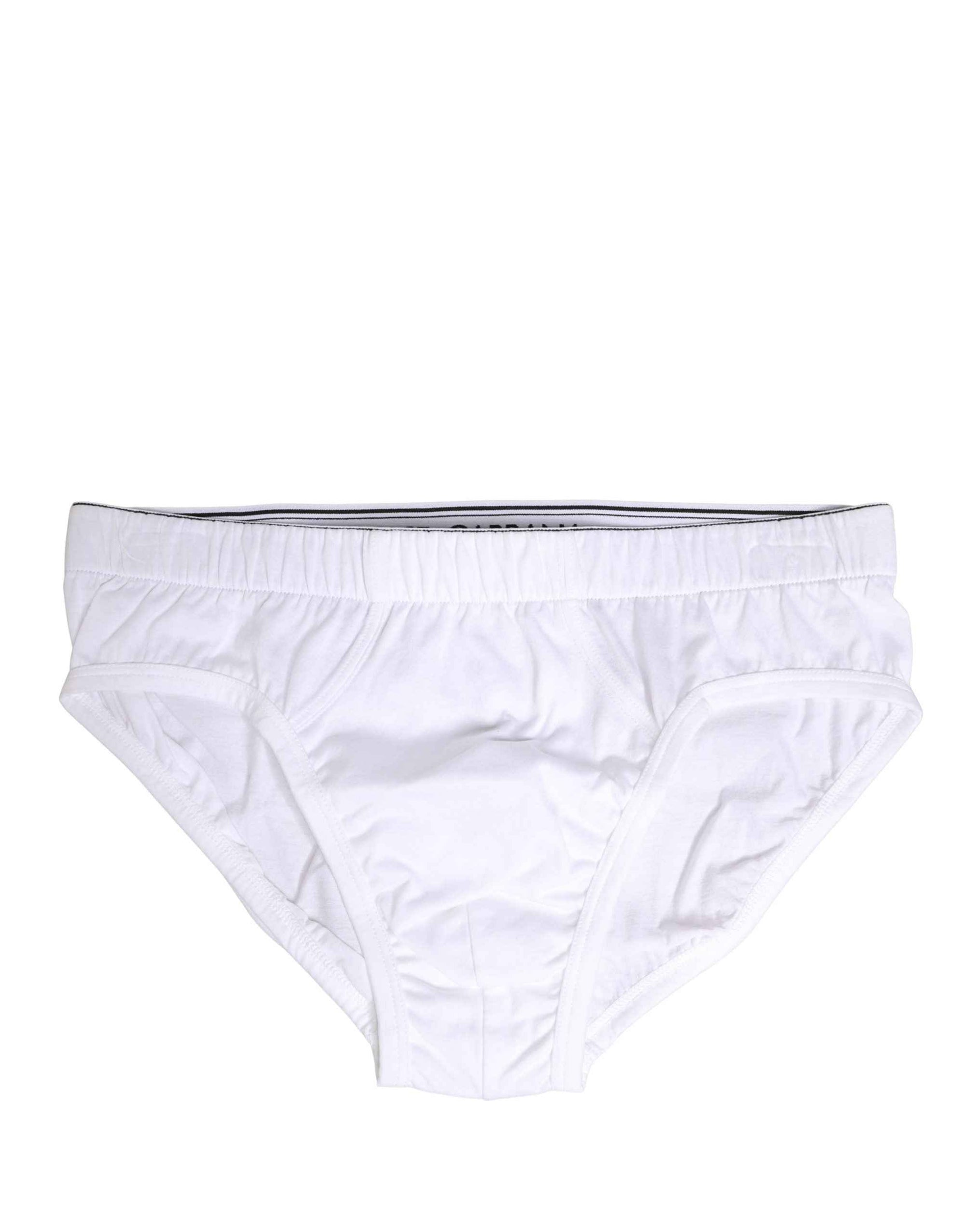 Dolce & Gabbana White Cotton Regular Men Midi Brief Underwear