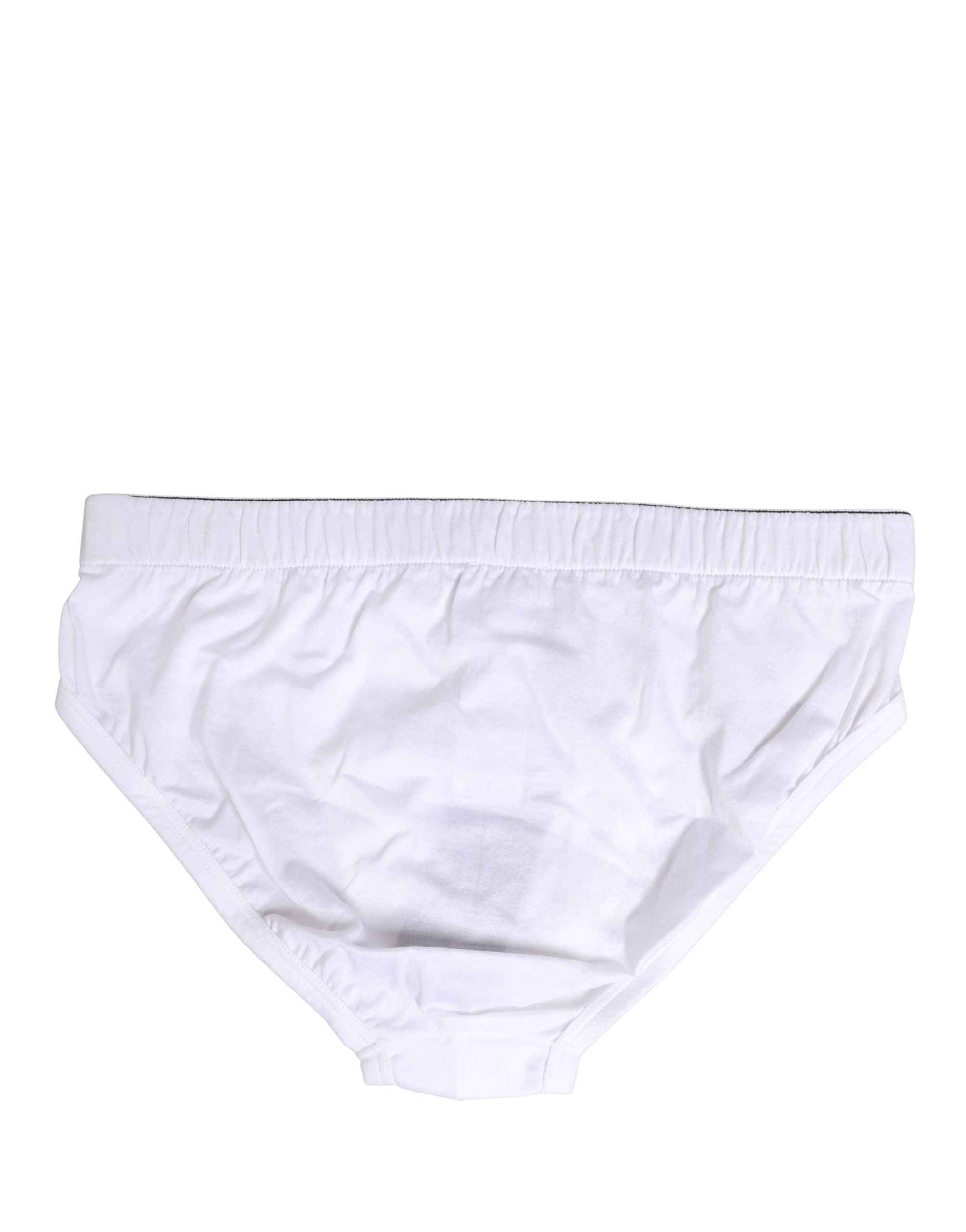 Dolce & Gabbana White Cotton Regular Men Midi Brief Underwear