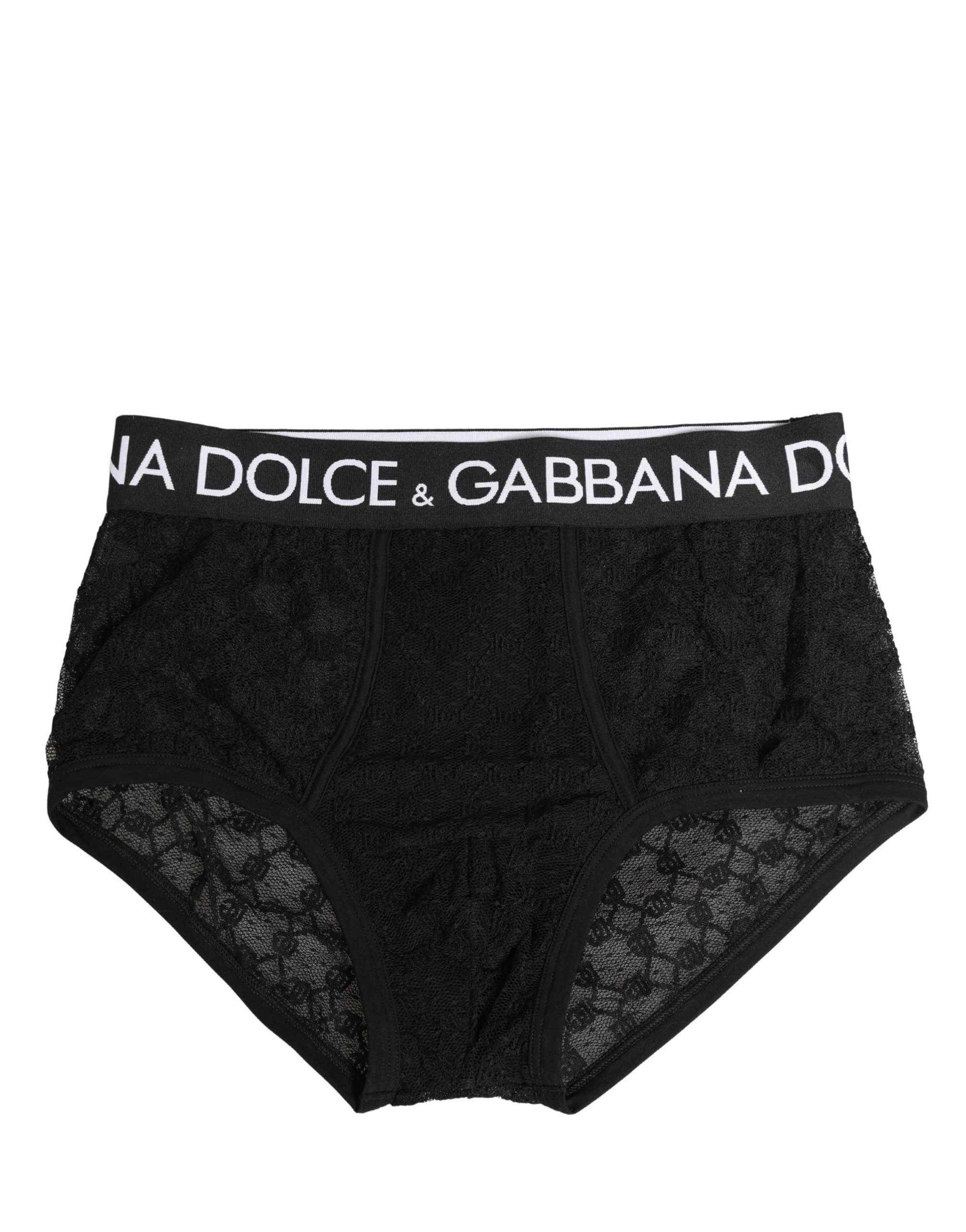 Dolce & Gabbana Black Nylon DG Logo Men Brando Brief Underwear